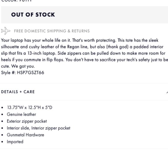 RM Always On Side Zip Regan Tote Mink NWT - Picture 11 of 11